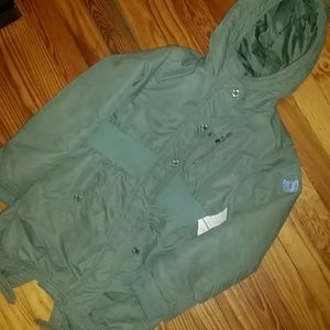 Diesel  long coat zip up with buttons